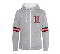 (S, Grey) Harry Potter Unisex Adult Hogwarts Alumni Full Zip Hoodie