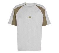 (S, Grey Heather Marl) Adidas Mens Essentials Colour Block T-Shirt