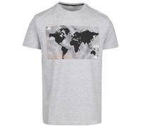 (S, Grey Marl) Trespass Mens Chera Topographic Crew Neck T-Shirt