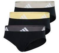 (S, Grey/Yellow/Beige) Adidas Mens Briefs (Pack of 3)