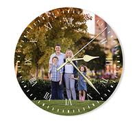 S&H&OU Custom Wall Clock,Photo Wall Clocks for Living Room Decor with Photo,Kids Silent Wall Clock,Personalized Photo Wall Hanging Time Clock for Birthday Wedding Valentine'S Day Christmas Photo Gift