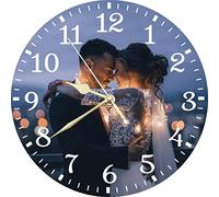 S&H&OU Custom Wall Clock,Photo Wall Clocks for Living Room Decor with Photo,Kids Silent Wall Clock,Personalized Photo Wall Hanging Time Clock for Birthday Wedding Valentine'S Day Christmas Photo Gift