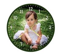 S&H&OU Custom Wall Clock,Photo Wall Clocks for Living Room Decor with Photo,Kids Silent Wall Clock,Personalized Photo Wall Hanging Time Clock for Birthday Wedding Valentine'S Day Christmas Photo Gift
