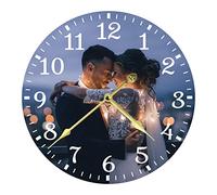 S&H&OU Custom Wall Clock,Photo Wall Clocks for Living Room Decor with Photo,Kids Silent Wall Clock,Personalized Photo Wall Hanging Time Clock for Birthday Wedding Valentine'S Day Christmas Photo Gift