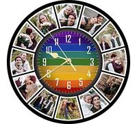 S&H&OU Custom Wall Clock,Photo Wall Clocks for Living Room Decor with Photo,Kids Silent Wall Clock,Personalized Photo Wall Hanging Time Clock for Birthday Wedding Valentine'S Day Christmas Photo Gift