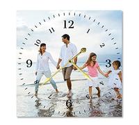 S&H&OU Custom Wall Clock,Photo Wall Clocks for Living Room Decor with Photo,Kids Silent Wall Clock,Personalized Photo Wall Hanging Time Clock for Birthday Wedding Valentine'S Day Christmas Photo Gift