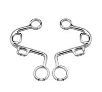 S Hackamore Shanks - S Shaped Horse Bitless Hackamore - Hackamores - Polished Finish - Pair - Stainless Steel "S"- Shaped Shanks - New