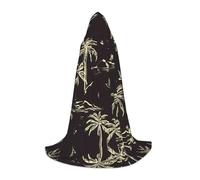 S Halloween Hooded Cape â€“ Unisex Adult Palm Tree Print Costume Cape â€“ Perfect for Cosplay, Party, Carnival