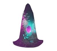 S Halloween Hooded Cape - Unisex Music sound wave Full Print Costume for Parties, Carnivals, and Comic Exhibitions