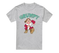 (S, Heather Grey) Disney Unisex Adult Snow White And The 7 Dwarfs Father's Day Grumpy Dad T-Shirt