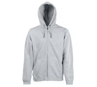 (S, Heather Grey) Fruit Of The Loom Men's Classic Hooded Sweatshirt