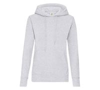 (S, Heather Grey) Fruit Of The Loom Womens/Ladies Classic Hooded Lady Fit Sweatshirt