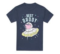 (S, Heather Navy) Peppa Pig Unisex Adult Best Daddy Pig In The Universe T-Shirt