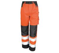 (S, Hi Vis Orange) Result Safeguard Adults Unisex Hi Viz Cargo Trousers