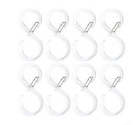 S-Hooks 8 Pack Transparent Construction for Low-Profile Organization in Spaces Where Aesthetics and Functionality Matter (Small Transparent)