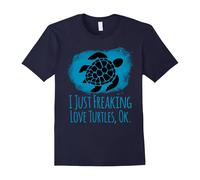 (S) I Just Freaking Love Turtles Ok Cute Sarcastic Funny Shirt-Father's Day