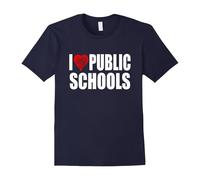 (S) I Love Red Heart Public Schools Education Student T Shirt-Father's Day