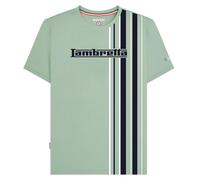 (S, Iceberg Green) Lambretta Mens Racing Stripe T-Shirt