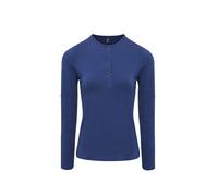 (S, Indigo) Premier Womens/Ladies Long John Roll Sleeve Tee