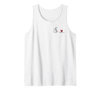 S Initial Heart Monogram Gift Tank Top