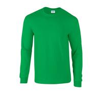 (S, Irish Green) Gildan Unisex Adult Ultra Plain Cotton Long-Sleeved T-Shirt
