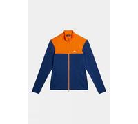 S J.Lindeberg Mens Banks Mid Layer Half Zip Fleece Blue Size