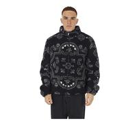 (S, Jet Black) Brave Soul Mens Borg Funnel Neck Jacket