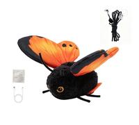 S-JIEI Smart Sensing Flapping Butterfly Toy, Realistic Wing Motion Encourages Stalking, Rechargeable Interactive Cat Toy, for Boredom Home Apartment Living Room