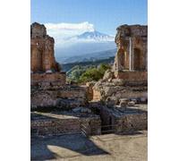 s Jigsaw Puzzle for Adults Jigsaw Puzzle Pieces Hard Challenging Difficult Family Cool Sicily Teatro Greco Taormina Italy Mt Etna Vertical_500pcs