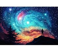 s Jigsaw Puzzle for Adults Large Format Jigsaw Puzzle Starry Sky Design Ice and Fire Sky Fit Perfectly Personalised Gifts_1000pcs