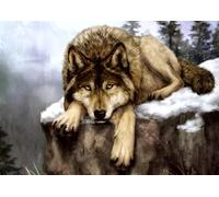 s Jigsaw Puzzles for Adults -Nature Wild Animal Wooden Puzzles - Wolves Gray Wolf Pack On Rocks Forest Trees -for Youthren Home Decor Unique Gift Intellectual Game Preschool Toys_300pcs