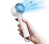 S·K·G SOUKENGEN Mini Handheld Fan,New Semiconductor Refrigeration Hand Fan for Fast Cooling,USB Rechargeable Fan Personal, Battery Operated 3 Speed Small Fan (White)