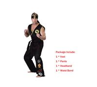 (S) Kai The Cobra Karate Kid Saga Halloween Cosplay Costumes Set Taekwondo Party