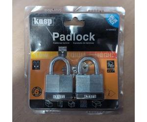(S) Kasp Laminated Steel Padlock Twin Pack, K13040D, 40mm, New, SPD
