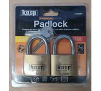 (S) KASP Padlock 50mm Twin Pack - K12550D2, New