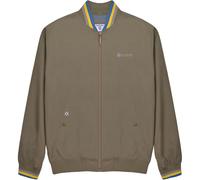 (S, Khaki/Dark Blue) Lambretta Mens Triple Tipped Monkey Zipped Bomber Jacket