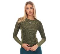 (S, Khaki Green) Skins Womens/Ladies Series-3 Nylon Long-Sleeved Top