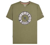 (S, Khaki) Lambretta Mens Vinyl Record T-Shirt