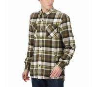 (S, Khaki) Regatta Mens Thamos Long Sleeve Checkered Brushed Shirt