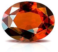 S KUMAR GEMS & JEWELS 5.25 Ratti Original Authentic Certified Natural Hessonite (Cast) Gemstone, Brown Color, Oval Shape, Shell, Hessonite