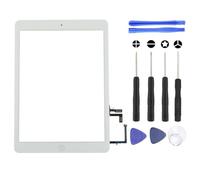 S&L ENTERPRISE For iPad Air 1 1st Generation iPad 5 Touch Screen Digitizer Replacement A1474 A1475 A1476 With Pre-Installed Adhesive, Home Button, Camera Holder & Tool Kit (White)