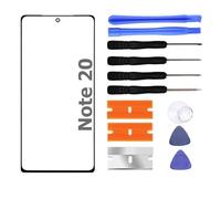 S&L ENTERPRISE Front Glass Replacement Repair Kit Compatible with Samsung Galaxy Note 20 / Note 20 5G - 6.7 inch Front Lens Screen Incl. Tool Kit - Black