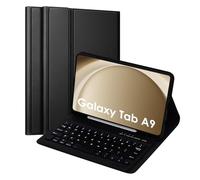 S&L ENTERPRISE Keyboard Case for Samsung Galaxy Tab A9 8.7 inch 2023 - Wireless Detachable Slim Case with Bluetooth Keyboard & Pen Holder for Samsung Galaxy Tab A9 2023 SM-X110/X115/X117 Black
