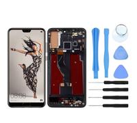 S&L ENTERPRISE Screen Replacement for Huawei P20 Pro CLT-L09 CLT-L29 6.1” LCD Touch Screen Digitizer Full Assembly with Frame TFT, Supports Fingerprint Recognition Incl. Repair Tool Kit