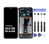 S&L ENTERPRISE Screen Replacement for Samsung Galaxy A14 5G SM-A146B 6.6" LCD Touch Screen Digitizer Full Assembly with Frame, Incl. Repair Tool Kit.