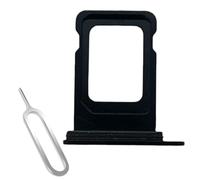 S&L ENTERPRISE SIM Card Tray Slot Holder Replacement Compatible with iPhone 13 - 6.1 - 2021 Including Waterproof Rubber Seal Ring and Sim Card Tray Open Eject Pin - Black