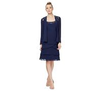 S.L. Fashions Women's Jewel Halter Neckline Cocktail, Wedding Guest, Perfect Party Dress (Petite and Regular Sizes), Black, 14