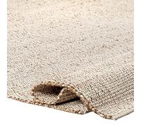 S & L Homes Jute Cotton Hand Woven Natural Farmhouse Area Rug for Living Room - Rustic Vintage Bohemian Décor - (8' x 10' Natural)