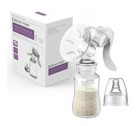 S&L: Manual Breast Pump, Silicone Hand Pump with Storage Bottle, Portable Breastfeeding Milk Catcher [Pump and Bottle Catcher with Feeding Accessory Kit]