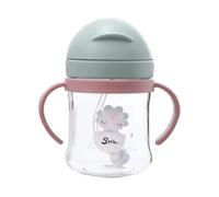 S&L Sippy Cup for 6+ Months, Leak-proof Toddler Water Bottle with Straw, toddler cup BPA-Free Non Spill Water Bottle Kids Trainer with Handles, Ideal Baby/Toddler Drinking [Olive Green Variety, 250ml]